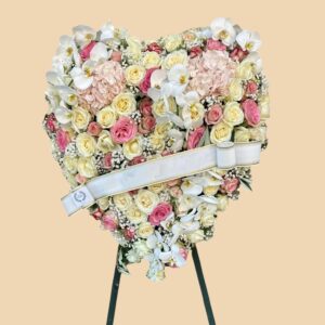 Coeur sur pied Fleurs variées